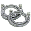 OF (SET Kenmore 6 Edgewater 2) , Stainless Hose for Inlet Steel Maytag Ft. Parts Washer Whirlpool, Fill