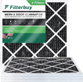 HVAC AC Filters MERV Furnace Activated Filterbuy 12x12x1 (4-Pack) Odor with Carbon Air Pleated Eliminator 8
