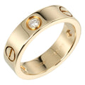 ring, gold, K18 dimension diamond, yellow approx. I132124019 3P, Cartier 8.67g, Love half 15 (Good) Pre-Owned