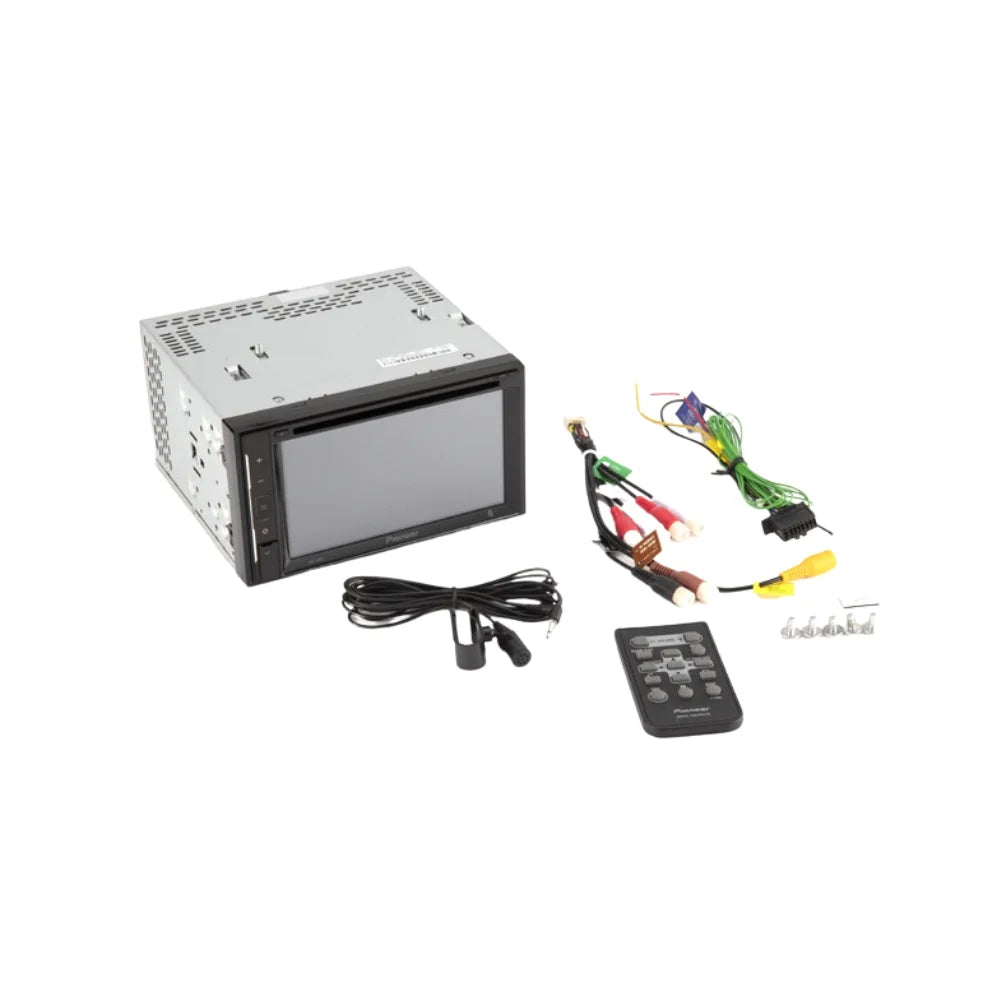 6.2" AM/FM W/ Pioneer DVD/CD with Receiver 2014-2016 AVH-241EX Double DIN Silverado Touchscreen Digital Stereo Kit/in-Dash Camera/Installation Chevrolet Bluetooth/Backup for Car Media Bundle KIT4784