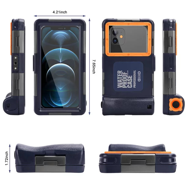 to LCD [15m/50ft] Protective Up Armor Housing Professional Diving Lanyard X9 for Underwater 6.9 Ulefone Photo Inch Snorkeling Case Surfing Video Waterproof And all UrbanX Swimming with Phones