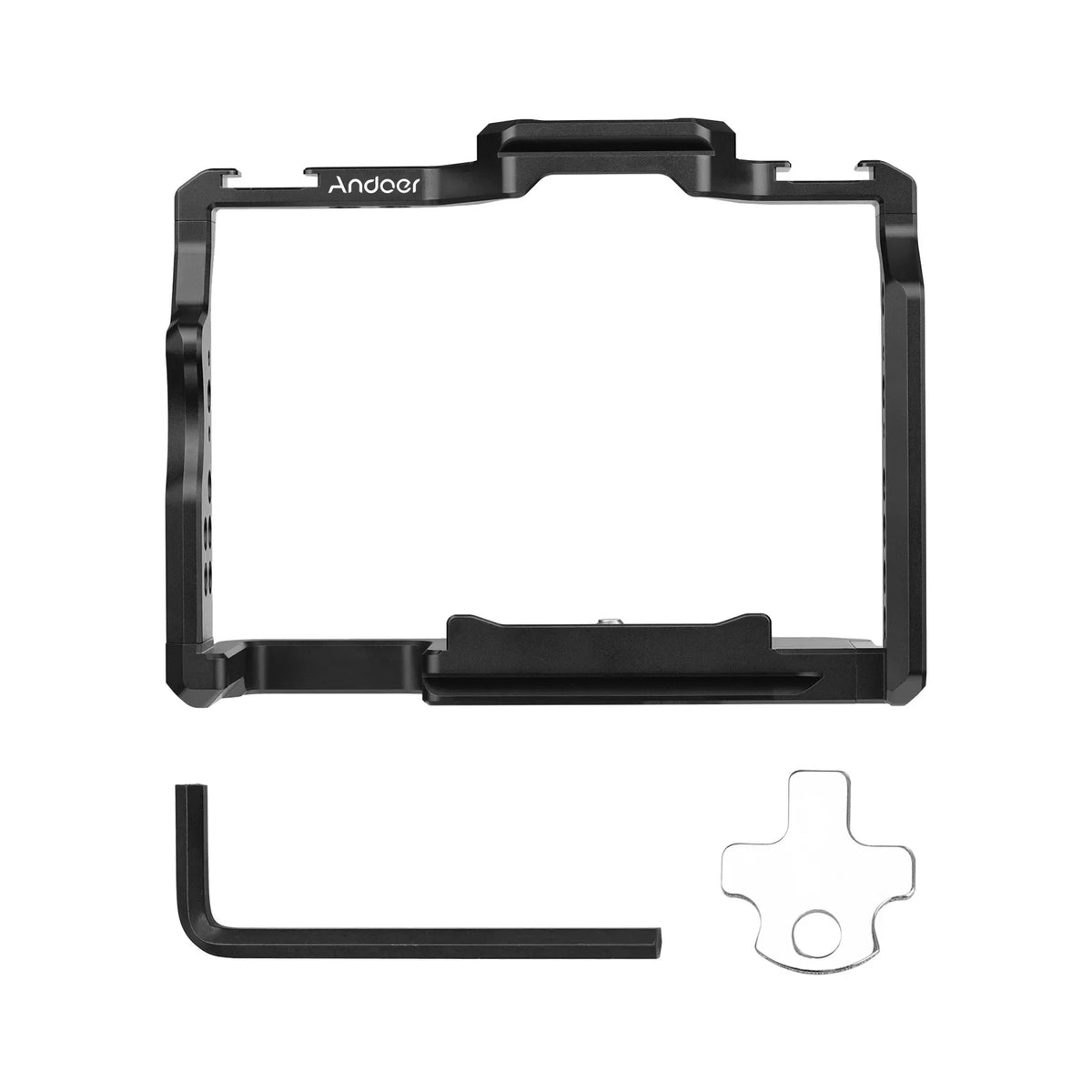 Cold Cage Alloy Numerous for A7III/ III/ A7R Video Shoe A7S with Aluminum 14 Andoer II II/ Cage Threads Inch Dual Mounts A7R A7II/ Replacement A7IV/