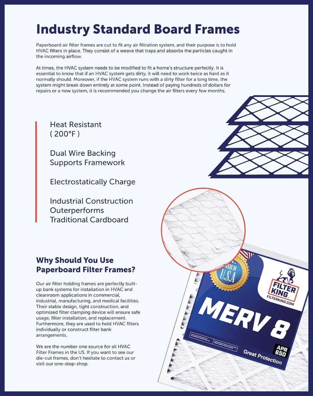x .75" x Air 4-PACK | 7x43.5x1 Filter A/C | USA 8 Furnace HVAC MERV MADE King IN 7 | | dimension: 43.5 Filter Filters Pleated Actual