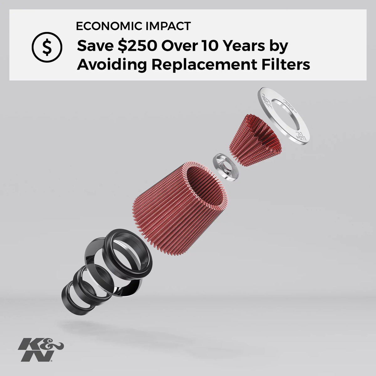 Filter: Heavy K&N Air Replacement Filter, Washable, Engine Performance, E-3341 Duty: High Premium, Industrial
