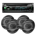 Amazon Coaxial Android/iPhone of 2 and Controls Pioneer 3-way 6-1/2" - DIN Alexa, - with including Single Pairs Speakers DEH-S6220BS Pioneer TS-A652F Bluetooth,