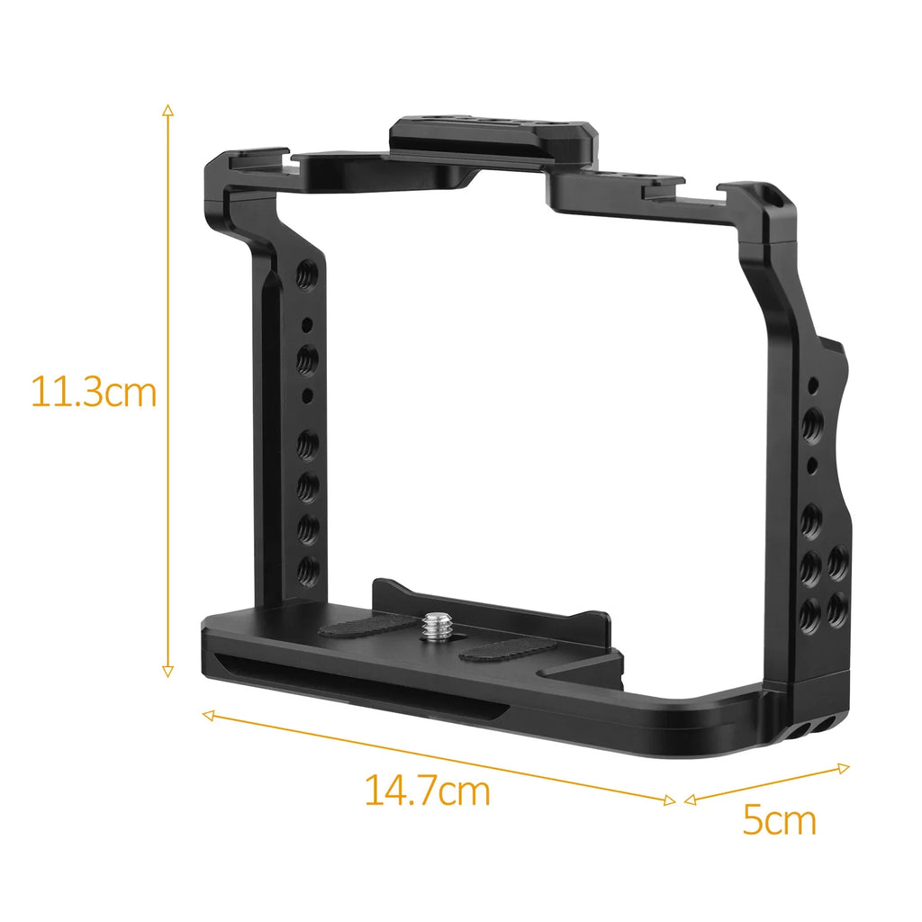 Cold Cage Alloy Numerous for A7III/ III/ A7R Video Shoe A7S with Aluminum 14 Andoer II II/ Cage Threads Inch Dual Mounts A7R A7II/ Replacement A7IV/