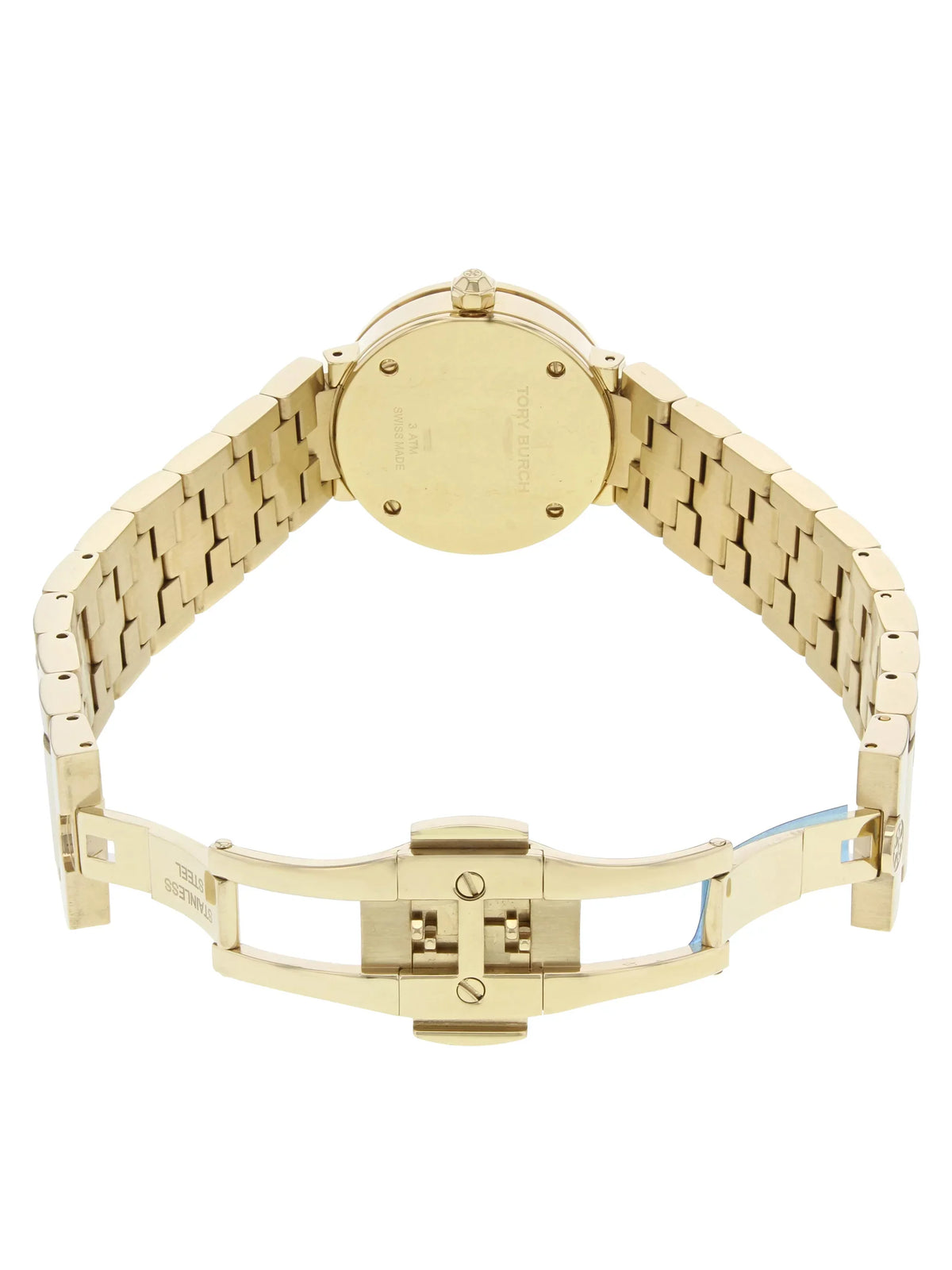 21mm Burch Gold Tone (Good) Tory Watch Reva Ladies Pre-Owned Steel Quartz TRB4030 Stainless
