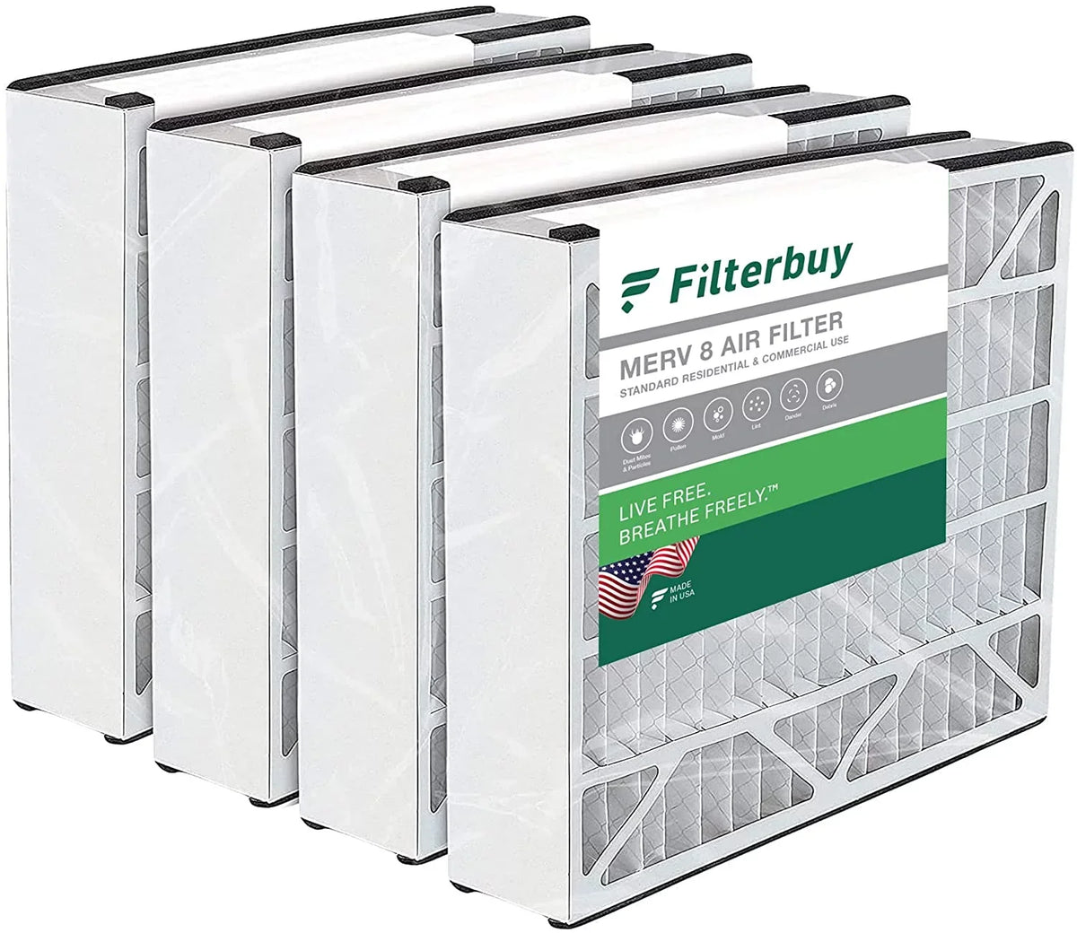 Filters Furnace and Trion MERV Generalaire, 8 (4-Pack) for HVAC Air Bear, Ultravation Skuttle, Pleated 20x25x5 Air AC Filterbuy