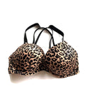 Swim Bombshell NWT dimension Cups 2 Shine Victoria's Leopard Secret 32A Strap Rhinestone Add Bikini dimension Top