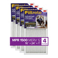 12, MPR Allergen Filters Filter, Reduction, Filtrete MERV 1500 Advanced 4 Air 16x24x1