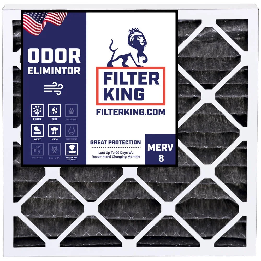 | Pleated Furnace | Air Filters USA A/C King x HVAC | MERV 14.5 15x20x1 4-PACK .75" MADE 8 19.5 Actual | dimension: IN Carbon x Filter Filter