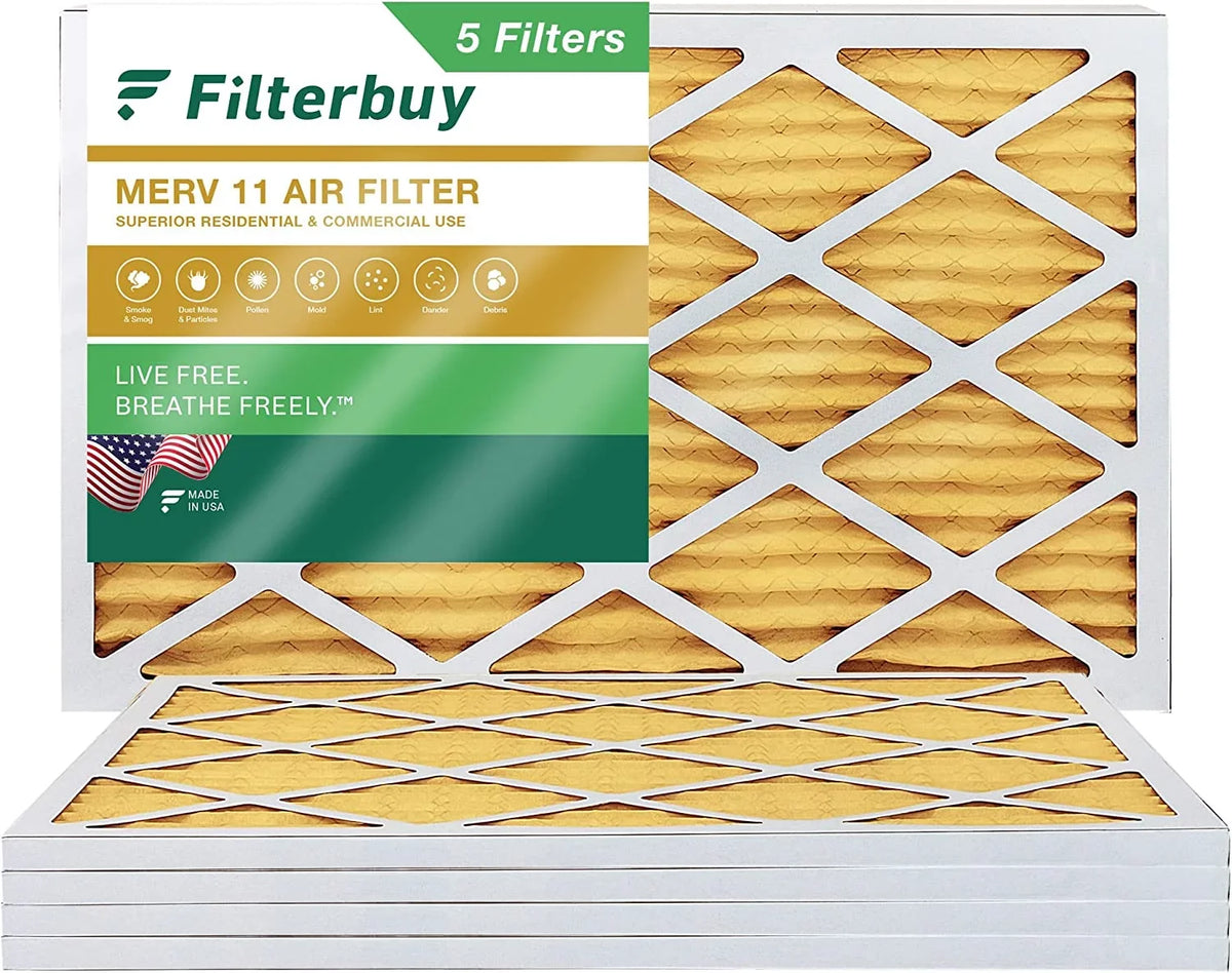 12x20x1 Filters Air Filterbuy AC 11 HVAC Furnace (5-Pack) Pleated MERV