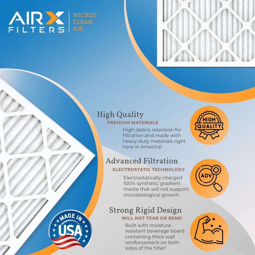 HVAC AIRX 4 1500 13 Filter Air - 18x24x1 AIR. & Pleated Premium AC Filters MPR Conditioner Comparable to USA 2200 18x24x1 CLEAN 9 Electrostatic WICKED Made Air Furnace FPR Filter FILTERS MERV Pack by